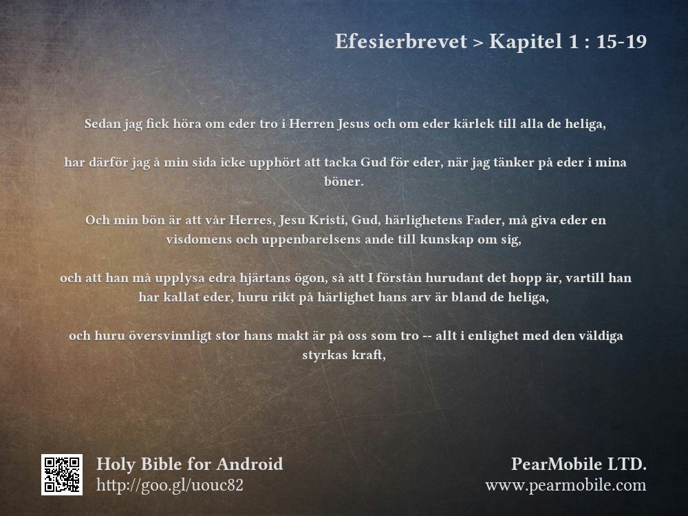 Efesierbrevet, Kapitel 1:15-19